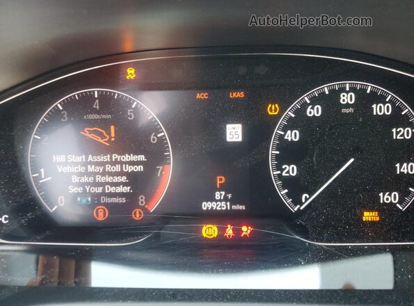 1HGCV2F93LA017620 2020 HONDA ACCORD Gray Vista del cuadro de instrumentos