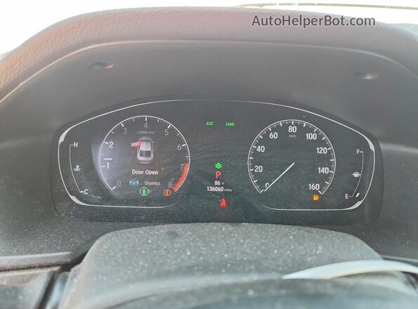 1HGCV2F93LA030884 2020 HONDA ACCORD White Вид щитка приладів