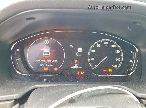 1HGCV2F93NA007544 2022 HONDA ACCORD White Սարքավորումների վահանակի տեսք
