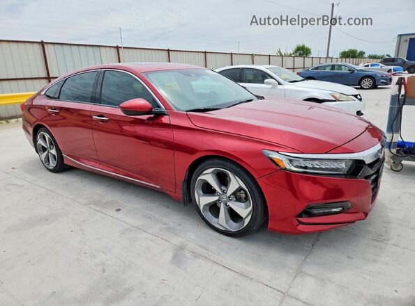 1HGCV2F95JA035016 2018 HONDA ACCORD Red Front right