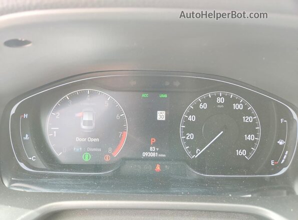 1HGCV2F95JA035016 2018 HONDA ACCORD Red Instrument cluster view