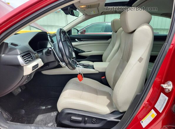 1HGCV2F95JA035016 2018 HONDA ACCORD Red Front interior view