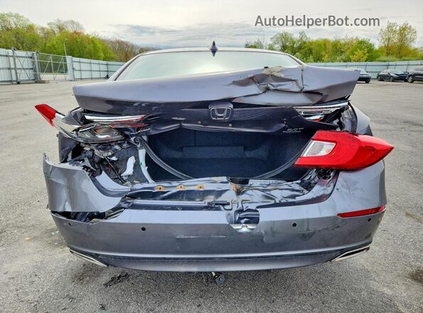 1HGCV2F95JA038305 2018 HONDA ACCORD Gray Вид ззаду