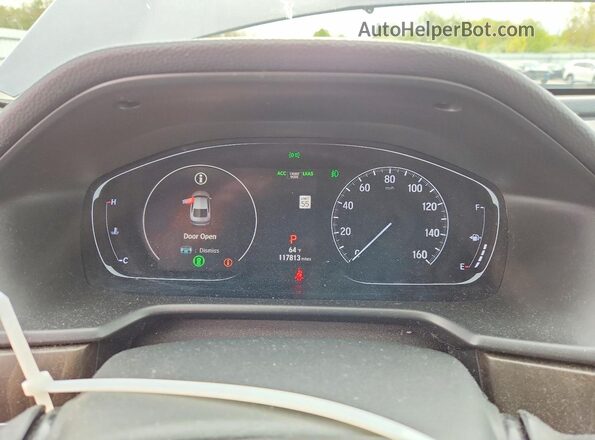 1HGCV2F95JA038305 2018 HONDA ACCORD Gray Вид щитка приладів