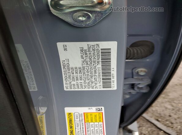 1HGCV2F96NA013113 2022 HONDA ACCORD Gray Vista del compartimento del motor