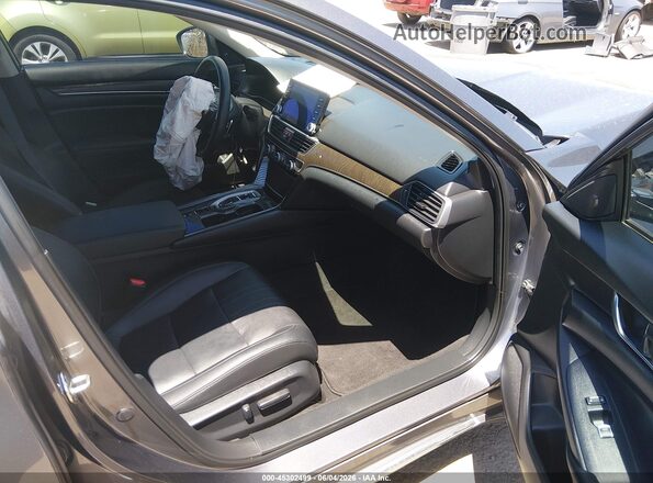 1HGCV2F97KA020860 2019 HONDA ACCORD Gray Widok wnętrza z przodu