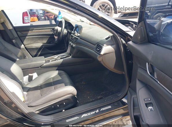 1HGCV2F97LA028782 2020 HONDA ACCORD Black წინა სალონის ხედი
