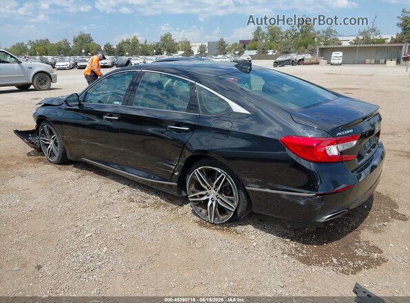 1HGCV2F97MA019453 2021 HONDA ACCORD Black Հետևի ձախ