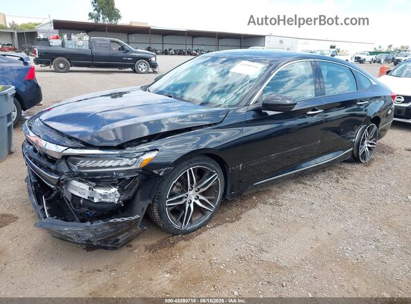 1HGCV2F97MA019453 2021 HONDA ACCORD Black Առջևի ձախ երեք քառորդ տեսարան