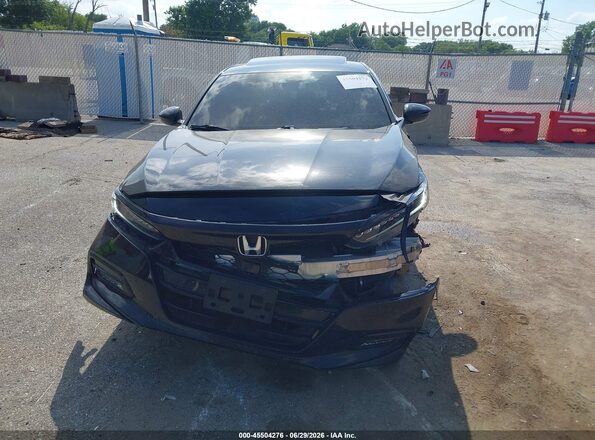 1HGCV2F98JA010904 2018 HONDA ACCORD Black Vista del cuadro de instrumentos