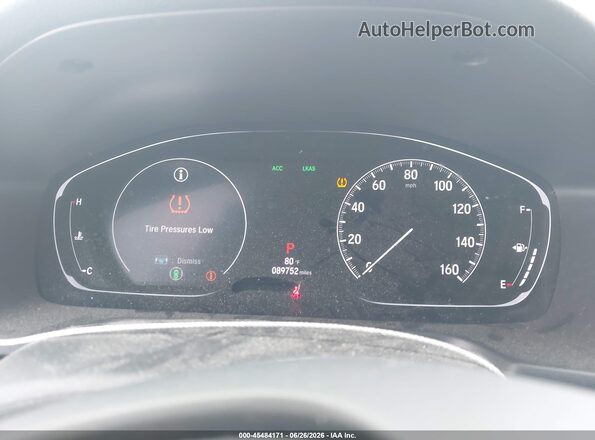 1HGCV2F98KA027185 2019 HONDA ACCORD Gray უკანა სავარძლების ხედი