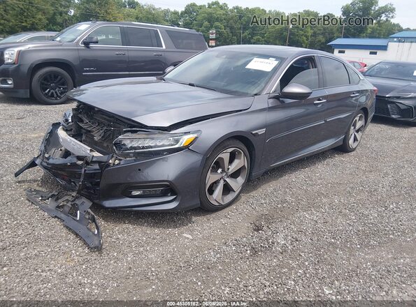 1HGCV2F9XJA018387 2018 HONDA ACCORD Gray Передня ліва чверть