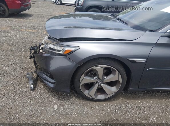 1HGCV2F9XJA018387 2018 HONDA ACCORD Gray Вид спереду