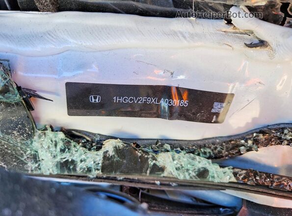 1HGCV2F9XLA030185 2020 HONDA ACCORD White Widok komory silnika