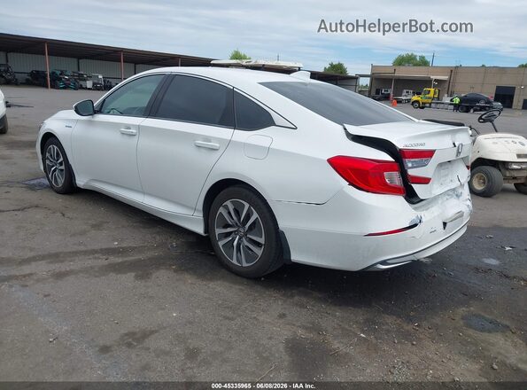 1HGCV3F10KA019954 2019 HONDA ACCORD HYBRID White Հետևի ձախ