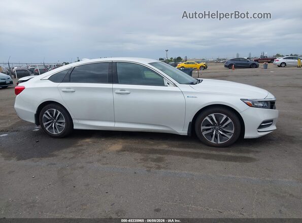 1HGCV3F10KA019954 2019 HONDA ACCORD HYBRID White Սալոնի հետևի տեսք