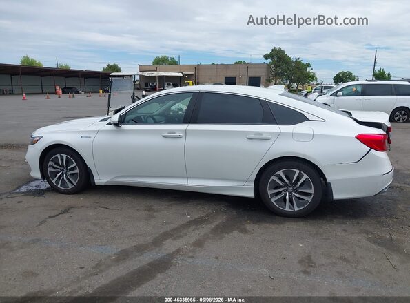 1HGCV3F10KA019954 2019 HONDA ACCORD HYBRID White Սալոնի 360 աստիճան տեսք