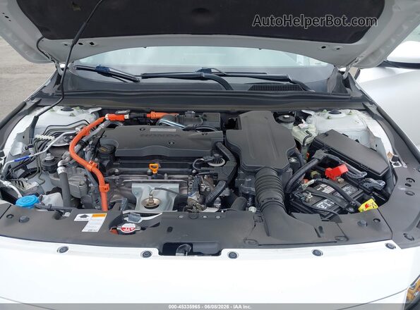 1HGCV3F10KA019954 2019 HONDA ACCORD HYBRID White Հետևի տեսք