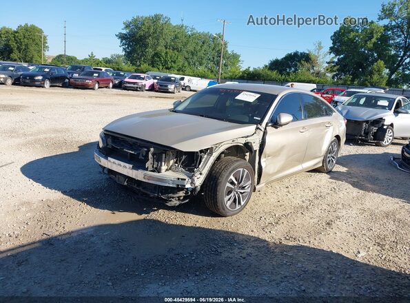 1HGCV3F14JA013203 2018 HONDA ACCORD Beige Передня ліва чверть