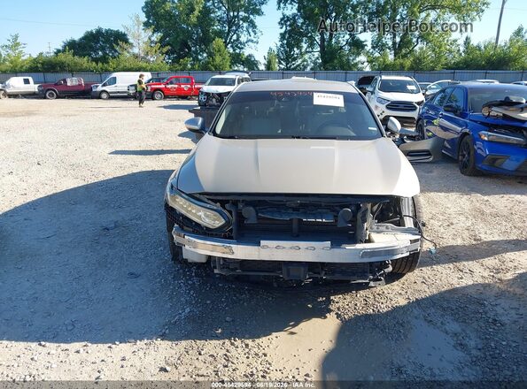 1HGCV3F14JA013203 2018 HONDA ACCORD Beige Вид задньої частини салону