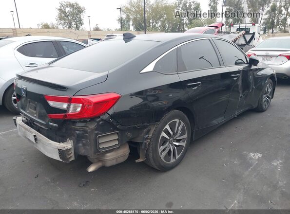 1HGCV3F18MA017646 2021 HONDA ACCORD HYBRID Black Trasero derecho