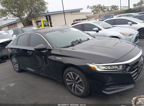 1HGCV3F18MA017646 2021 HONDA ACCORD HYBRID Black Vista interior de 360 grados