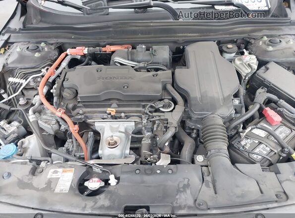 1HGCV3F18MA017646 2021 HONDA ACCORD HYBRID Black Vista trasera