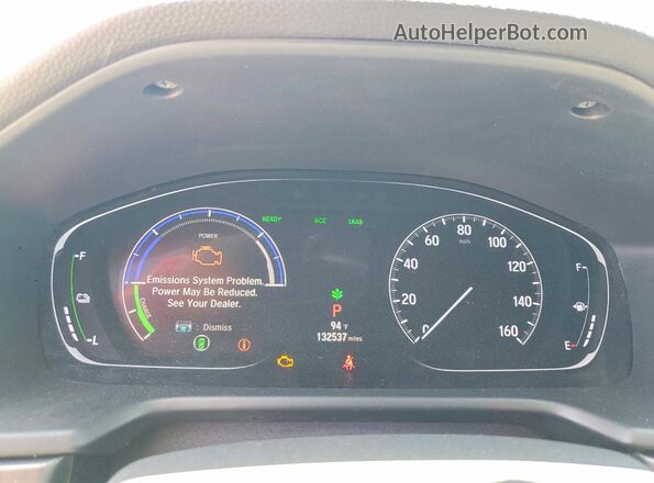 1HGCV3F19JA004173 2018 HONDA ACCORD Blue Вид щитка приладів