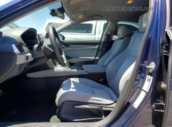 1HGCV3F19JA004173 2018 HONDA ACCORD Blue Вид салону спереду