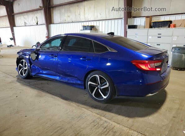 1HGCV3F26NA047187 2022 HONDA ACCORD Blue უკანა მარცხენა