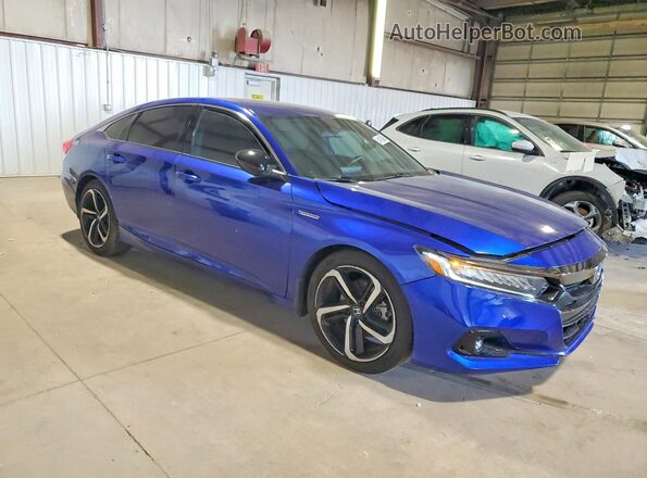 1HGCV3F26NA047187 2022 HONDA ACCORD Blue წინა მარჯვენა