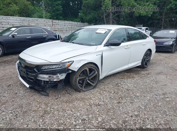 1HGCV3F27NA043231 2022 HONDA ACCORD Белый Передняя левая четверть