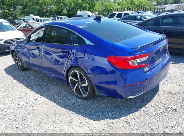1HGCV3F28NA041665 2022 HONDA ACCORD Blue Հետևի ձախ
