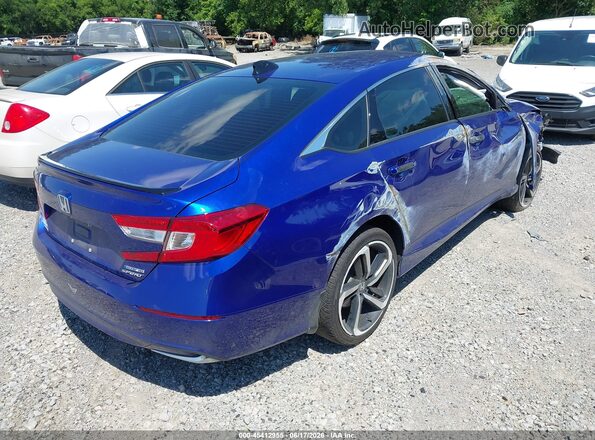 1HGCV3F28NA041665 2022 HONDA ACCORD Blue Հետևի աջ