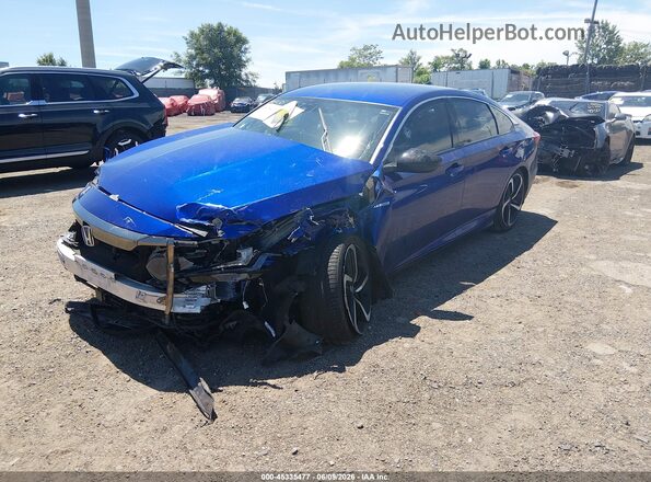 1HGCV3F2XNA004388 2022 HONDA ACCORD Blue Przód lewy
