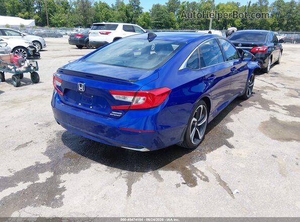 1HGCV3F2XNA006514 2022 HONDA ACCORD Синий Задняя правая четверть