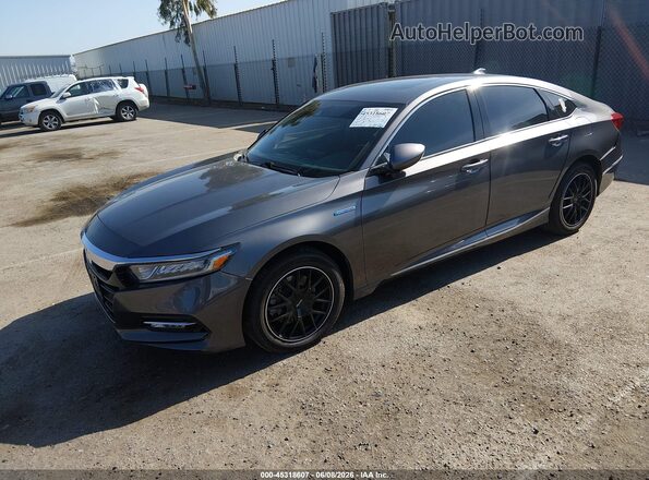 1HGCV3F45KA016462 2019 HONDA ACCORD Gray Передня ліва чверть