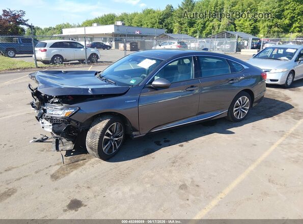 1HGCV3F46KA022366 2019 HONDA ACCORD Gray წინა მარცხენა ხედი სამი მეოთხედიდან