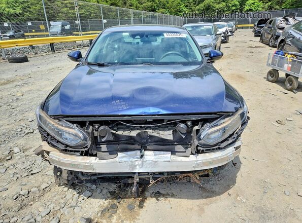 1HGCV3F48JA004563 2018 HONDA ACCORD Blue Widok z przodu