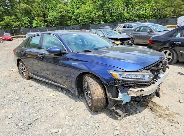 1HGCV3F48JA004563 2018 HONDA ACCORD Blue Przód prawy
