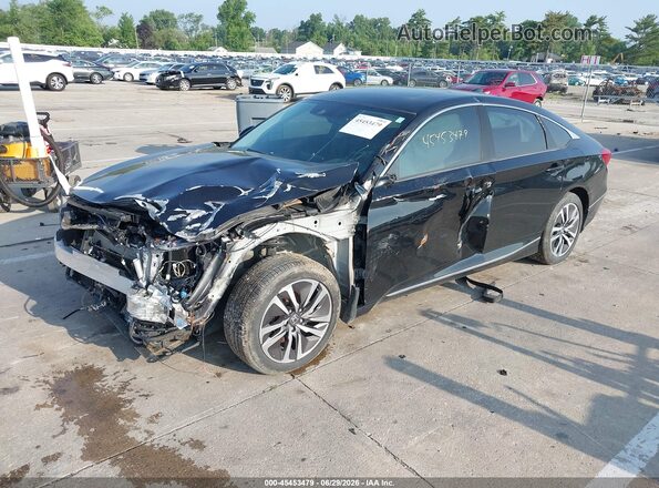 1HGCV3F50KA010285 2019 HONDA ACCORD Black Front left