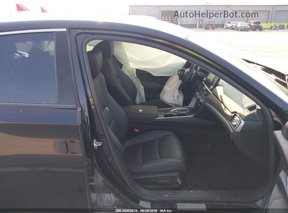 1HGCV3F50KA010285 2019 HONDA ACCORD Black Front interior view