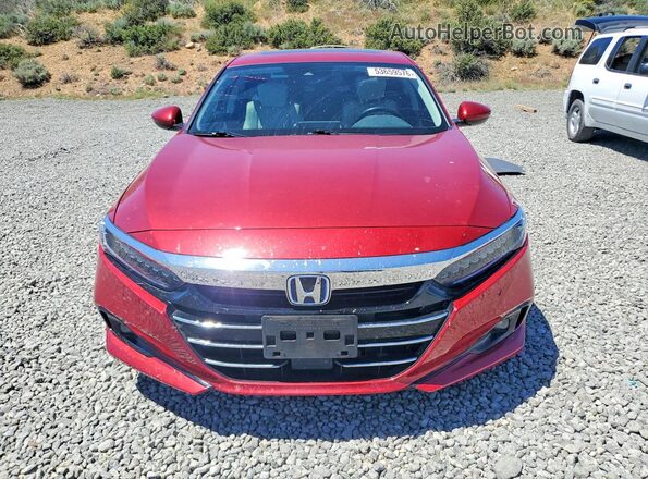 1HGCV3F50NA025597 2022 HONDA ACCORD Maroon Widok z przodu