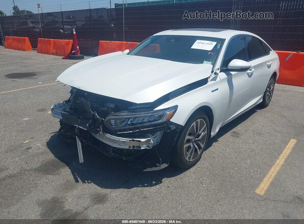1HGCV3F51KA012126 2019 HONDA ACCORD White Vista tres cuartos delantera izquierda