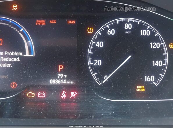 1HGCV3F51KA012126 2019 HONDA ACCORD White Vista de los asientos traseros