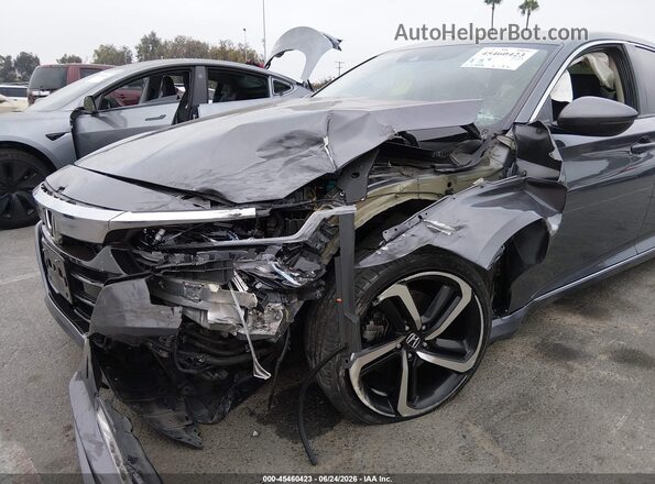 1HGCV3F54KA019345 2019 HONDA ACCORD Gray Դիմացի տեսք