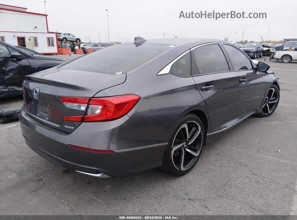 1HGCV3F54KA019345 2019 HONDA ACCORD Gray Հետևի աջ