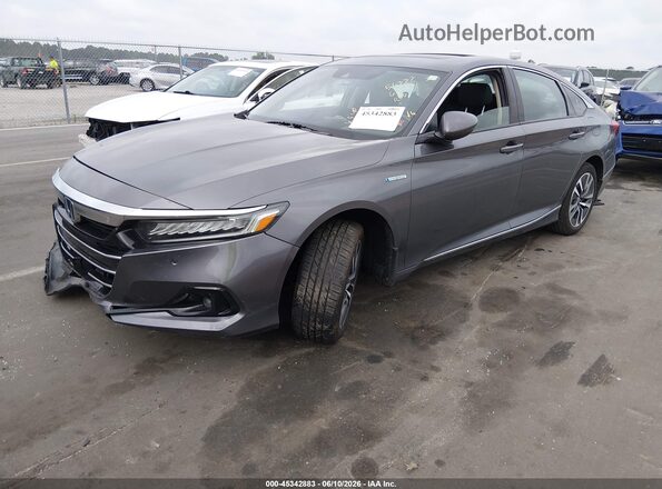 1HGCV3F55MA004243 2021 HONDA ACCORD Gray Vista tres cuartos delantera izquierda
