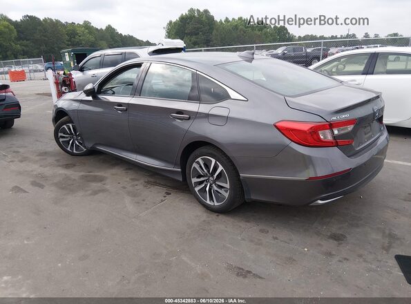 1HGCV3F55MA004243 2021 HONDA ACCORD Gray Trasero izquierdo
