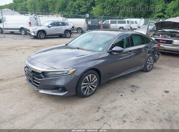 1HGCV3F55NA003966 2022 HONDA ACCORD Gray წინა მარცხენა ხედი სამი მეოთხედიდან
